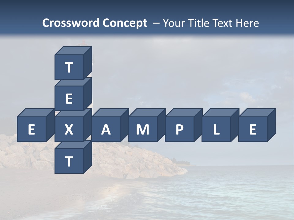 Lighthouse On The Shore PowerPoint Template