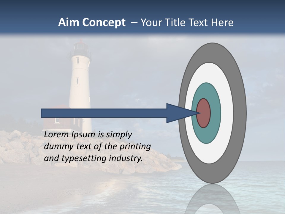 Lighthouse On The Shore PowerPoint Template