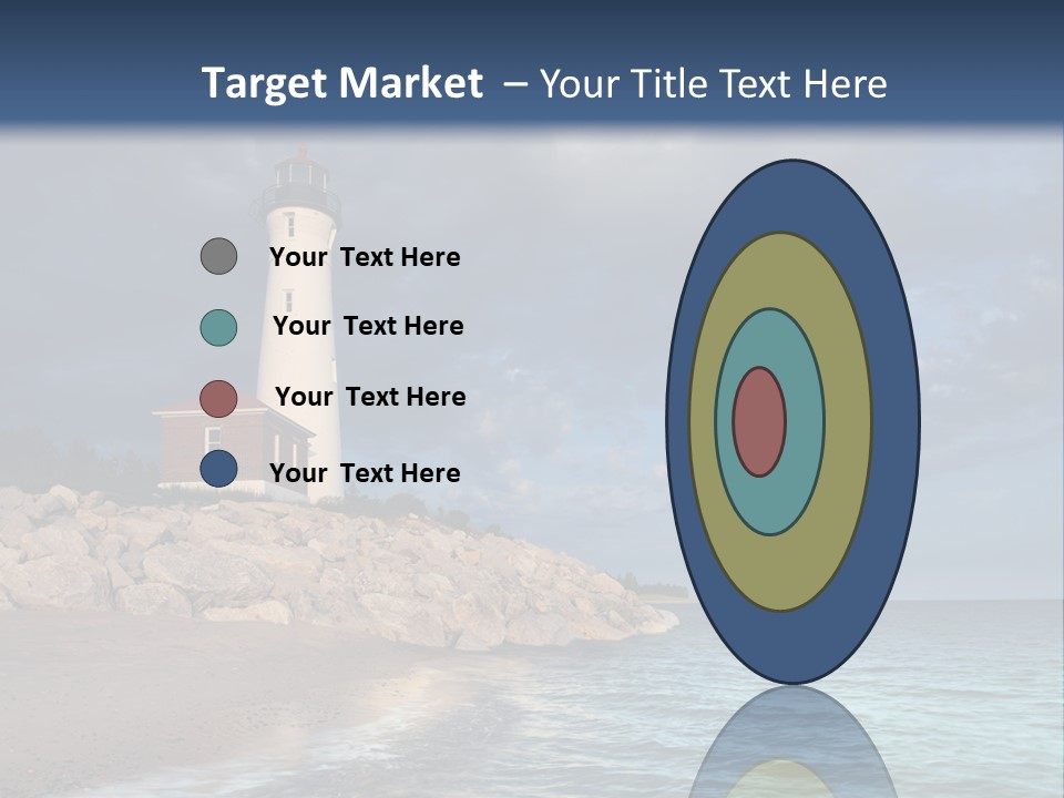 Lighthouse On The Shore PowerPoint Template