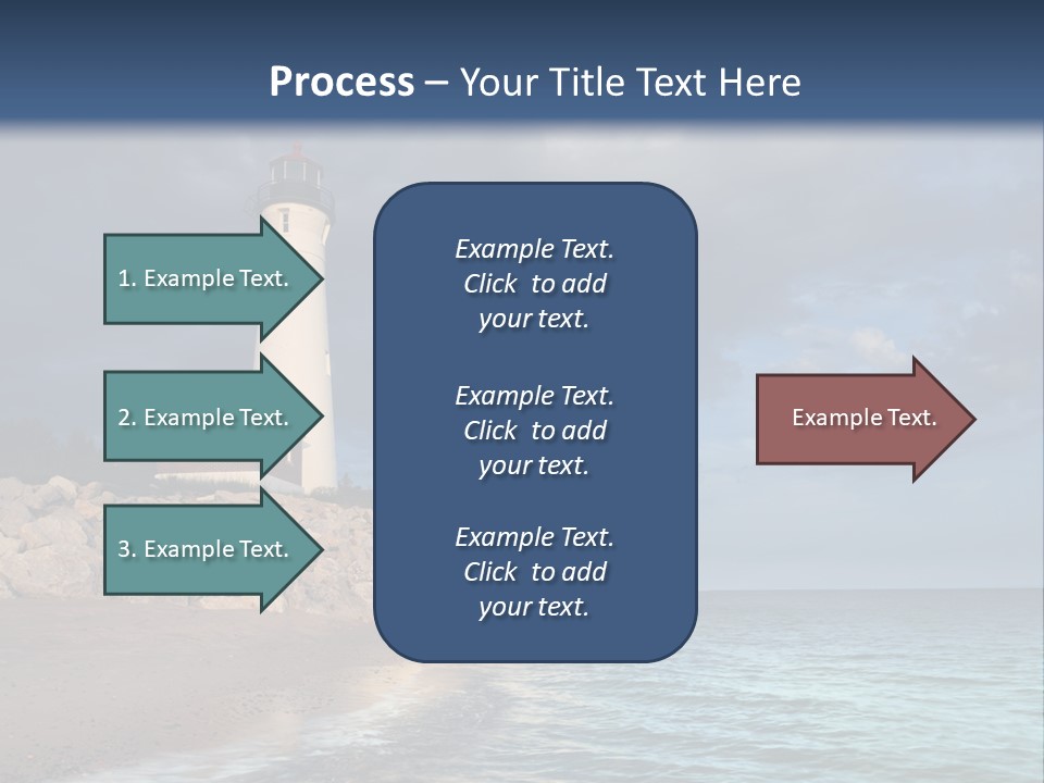 Lighthouse On The Shore PowerPoint Template