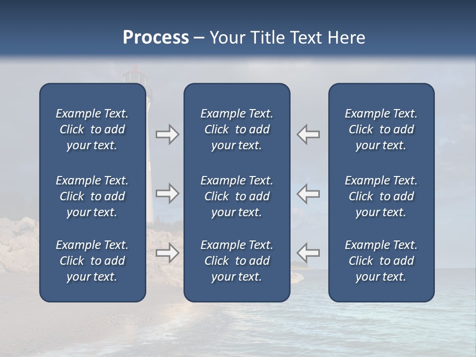 Lighthouse On The Shore PowerPoint Template