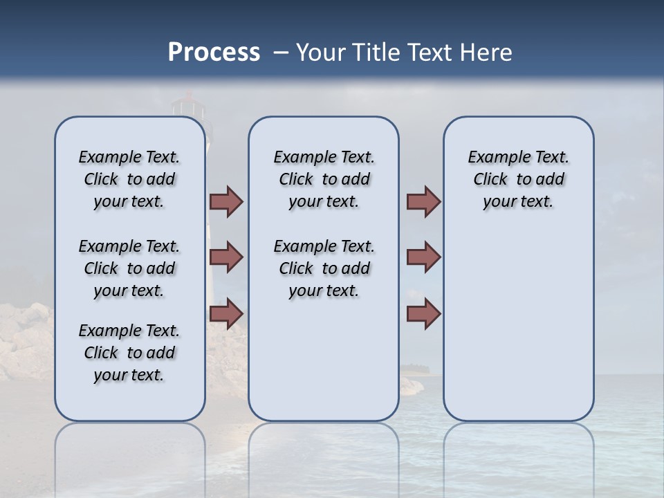 Lighthouse On The Shore PowerPoint Template