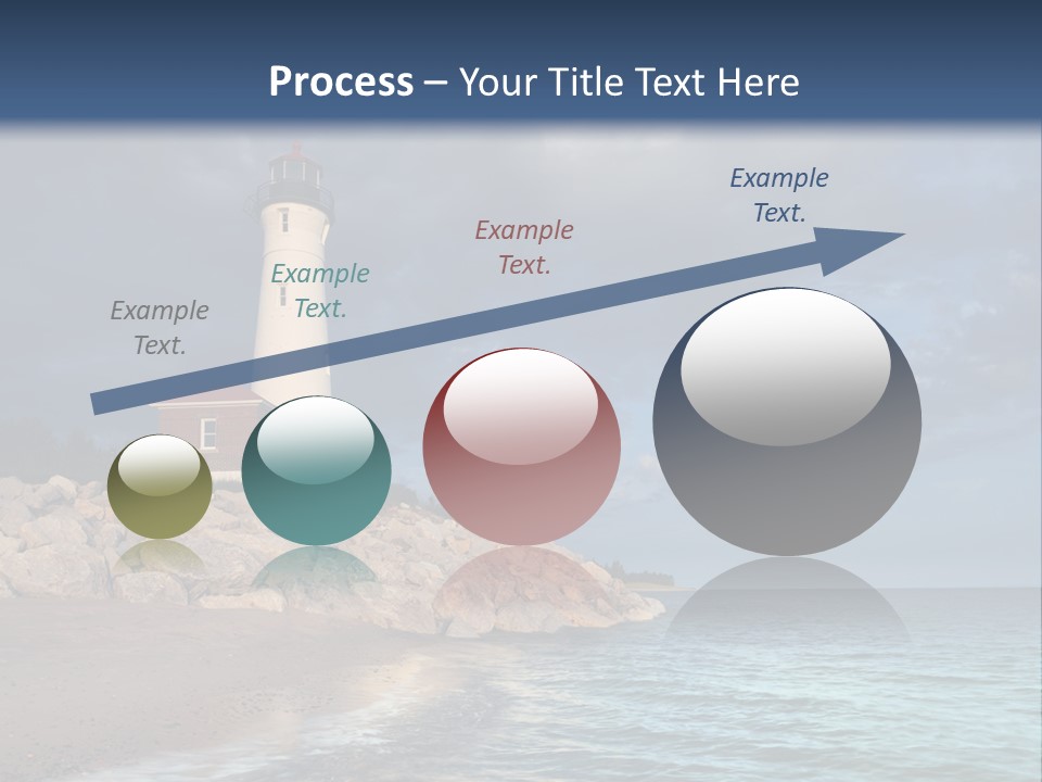 Lighthouse On The Shore PowerPoint Template