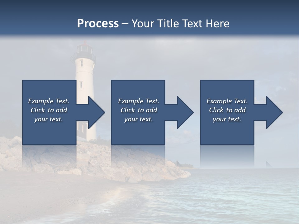 Lighthouse On The Shore PowerPoint Template