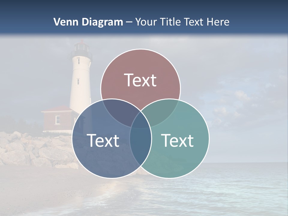 Lighthouse On The Shore PowerPoint Template