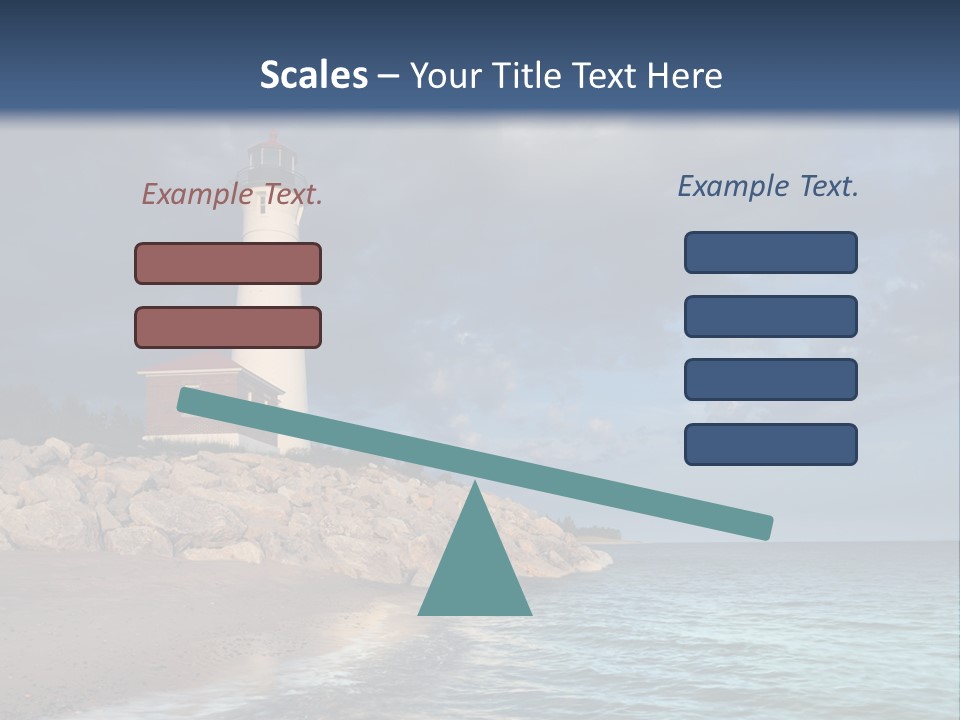 Lighthouse On The Shore PowerPoint Template