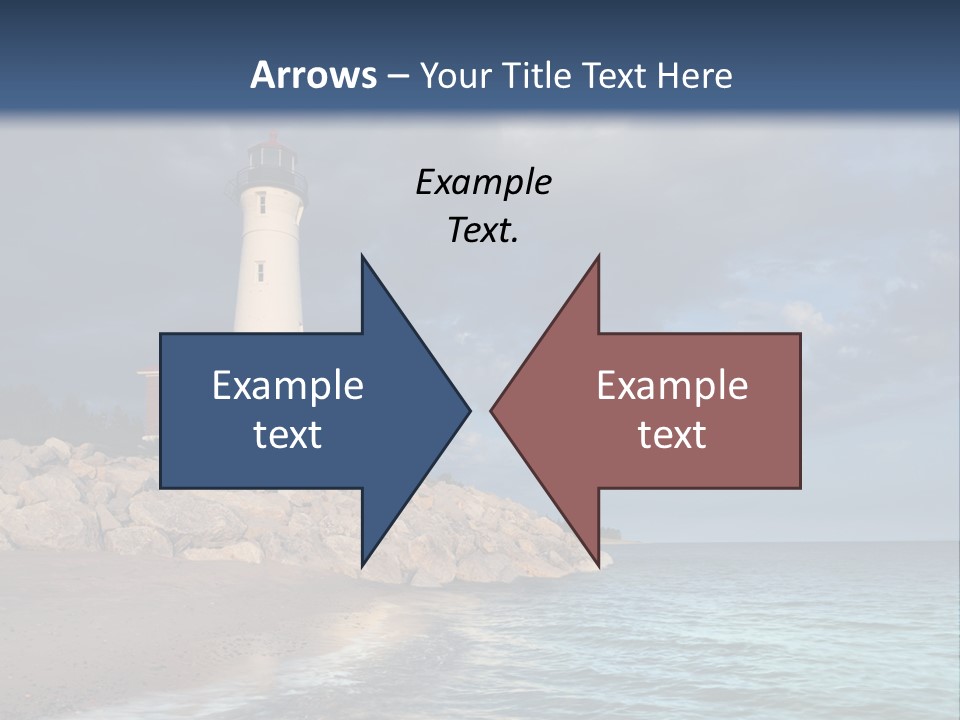 Lighthouse On The Shore PowerPoint Template