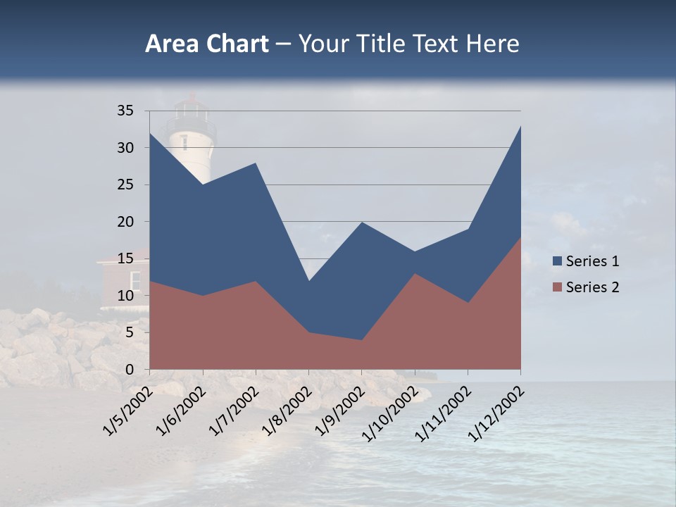 Lighthouse On The Shore PowerPoint Template