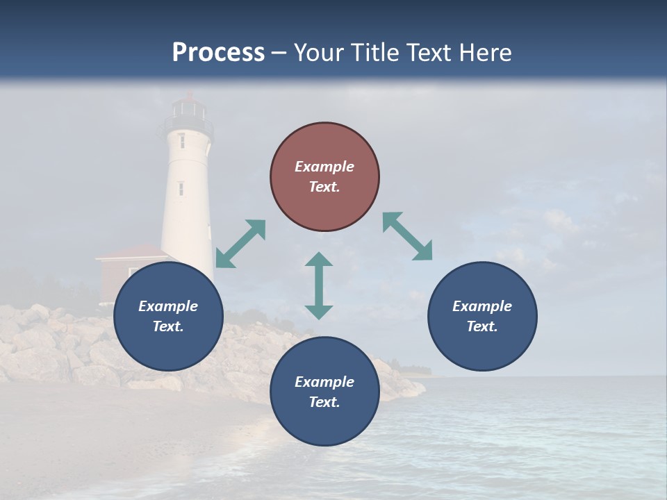 Lighthouse On The Shore PowerPoint Template
