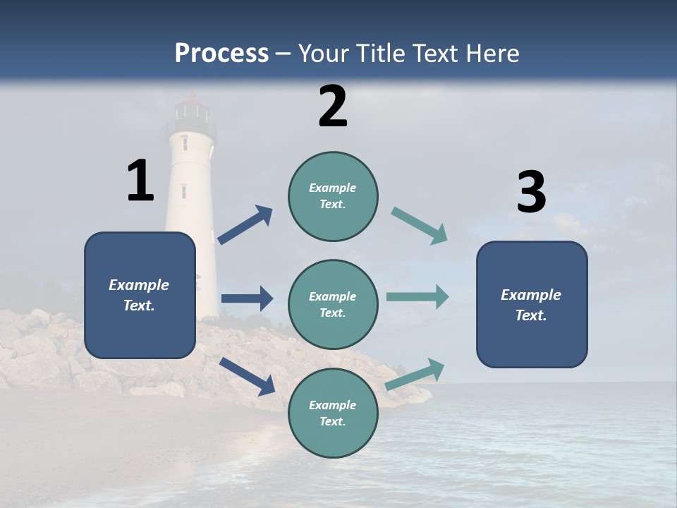 Lighthouse On The Shore PowerPoint Template