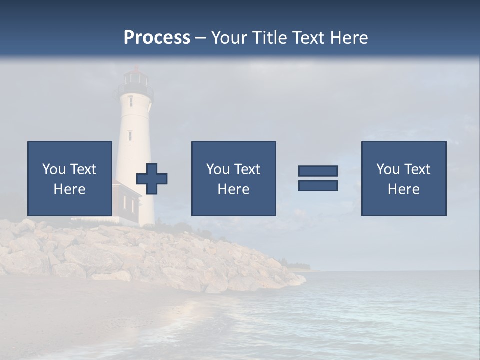 Lighthouse On The Shore PowerPoint Template
