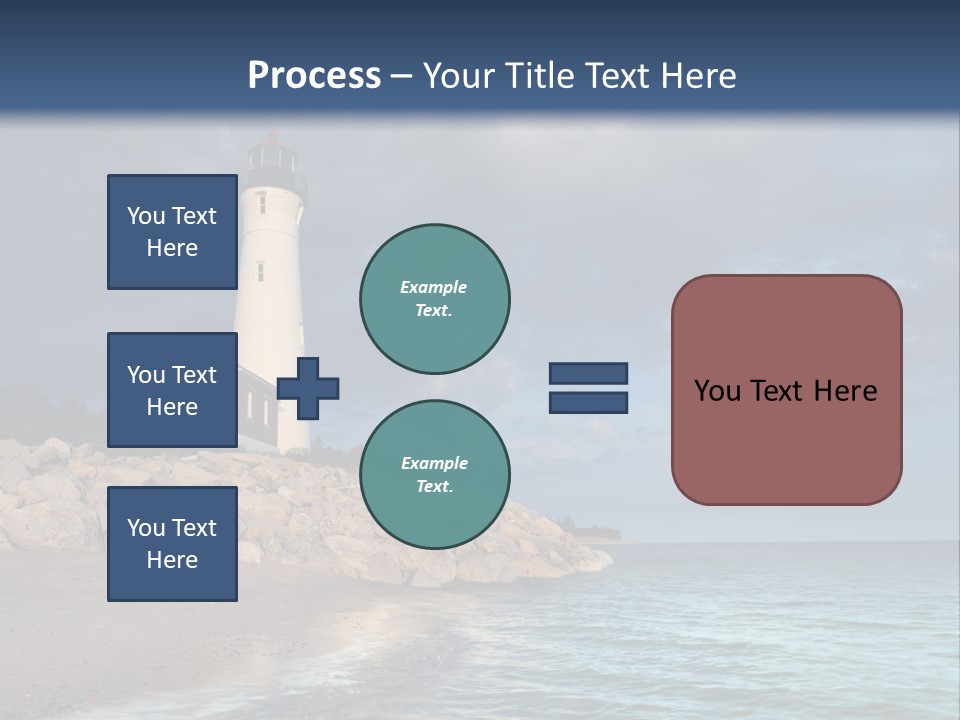 Lighthouse On The Shore PowerPoint Template