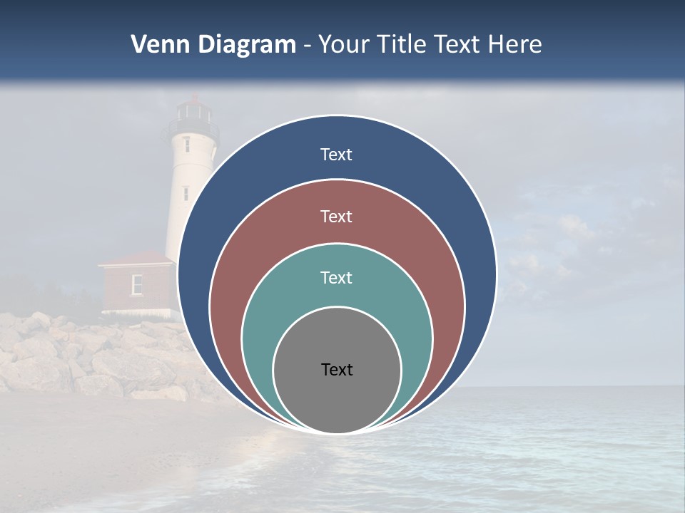 Lighthouse On The Shore PowerPoint Template