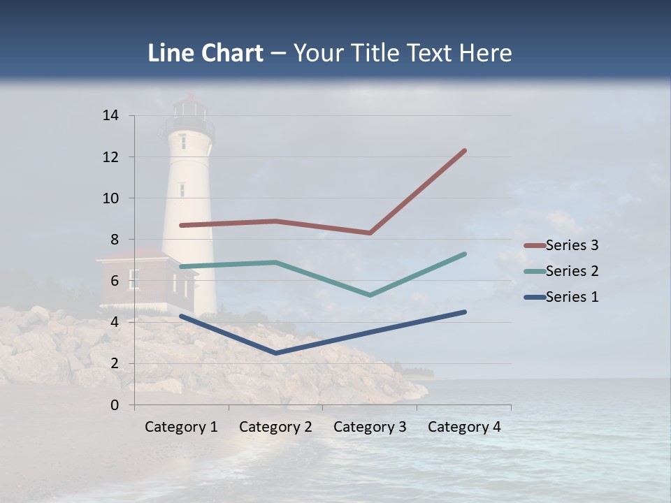 Lighthouse On The Shore PowerPoint Template
