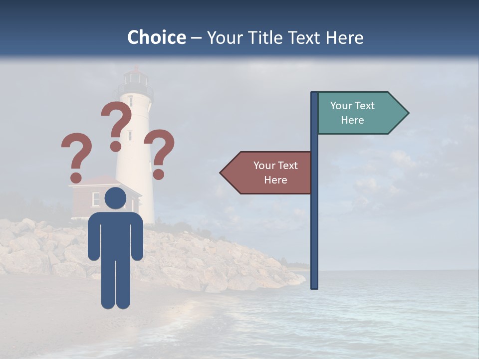 Lighthouse On The Shore PowerPoint Template