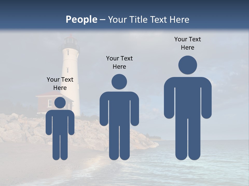 Lighthouse On The Shore PowerPoint Template