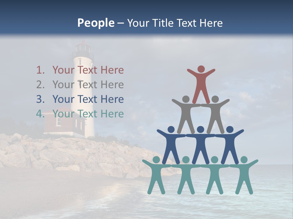 Lighthouse On The Shore PowerPoint Template