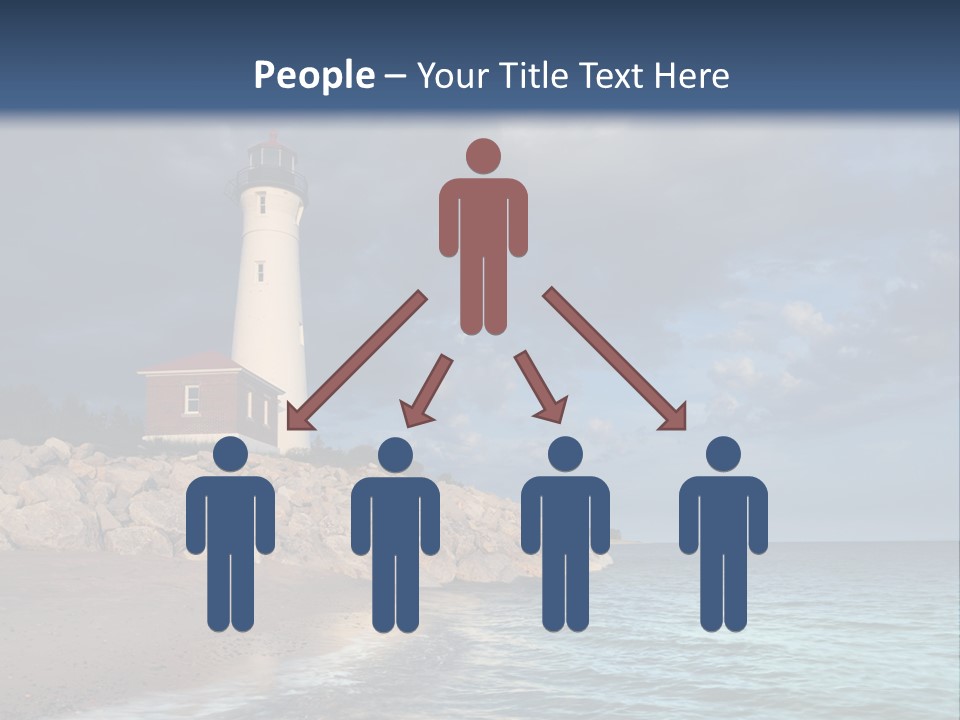 Lighthouse On The Shore PowerPoint Template