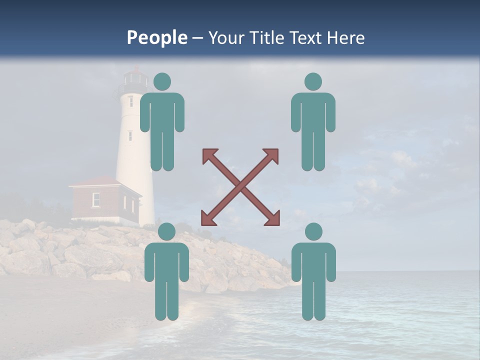 Lighthouse On The Shore PowerPoint Template