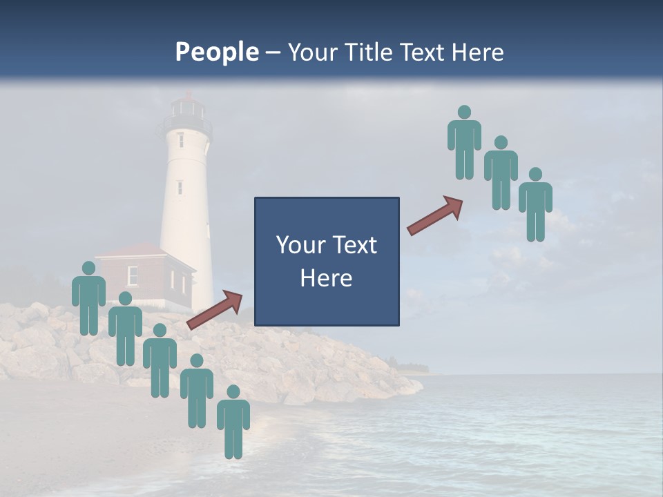 Lighthouse On The Shore PowerPoint Template