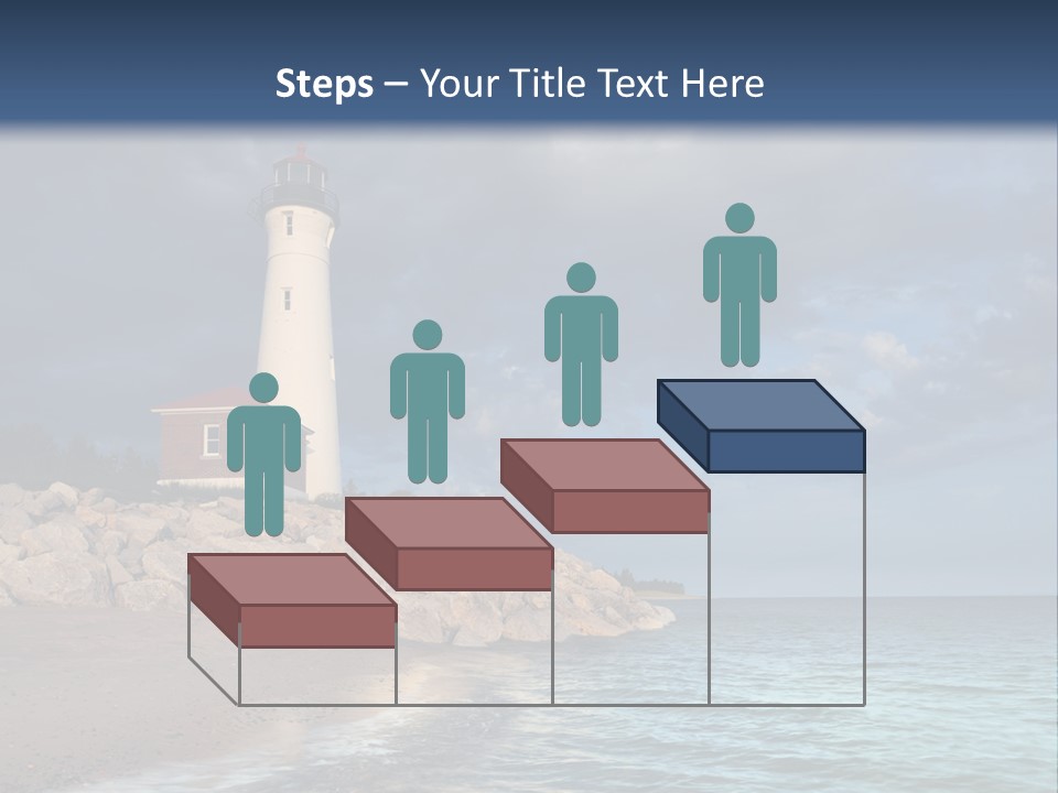 Lighthouse On The Shore PowerPoint Template