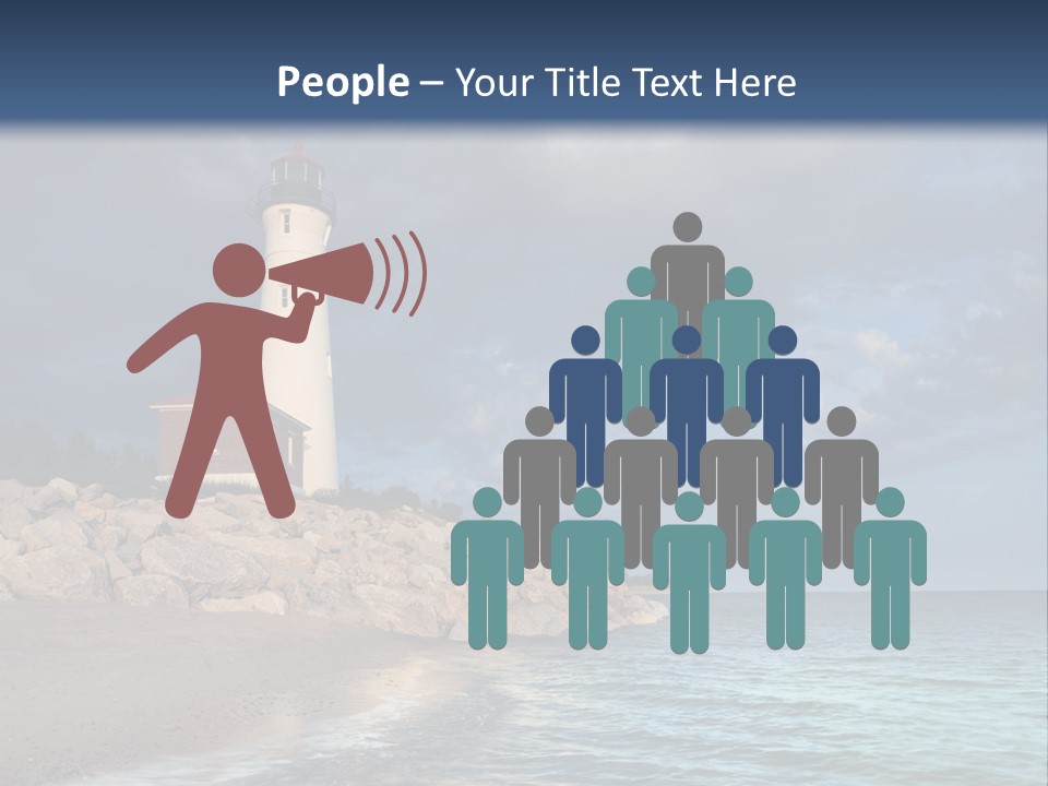 Lighthouse On The Shore PowerPoint Template
