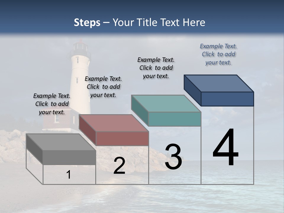 Lighthouse On The Shore PowerPoint Template