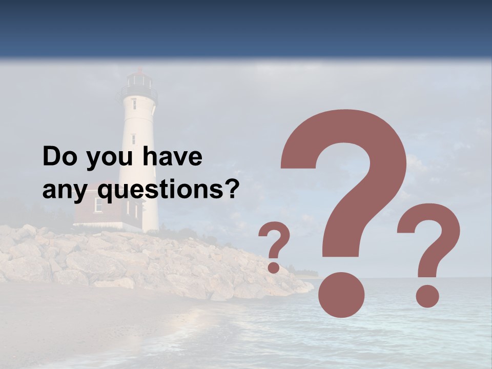 Lighthouse On The Shore PowerPoint Template