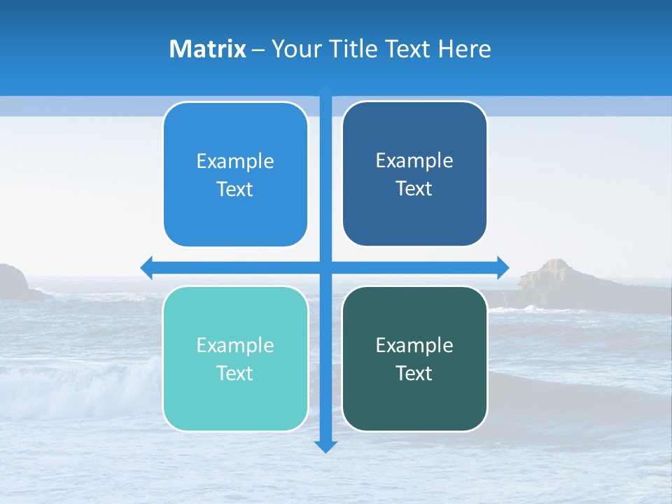 Big Waves On The Shore PowerPoint Template