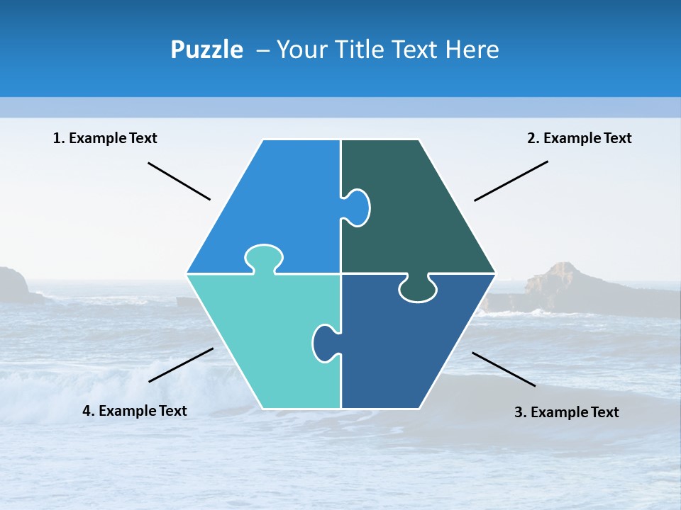 Big Waves On The Shore PowerPoint Template