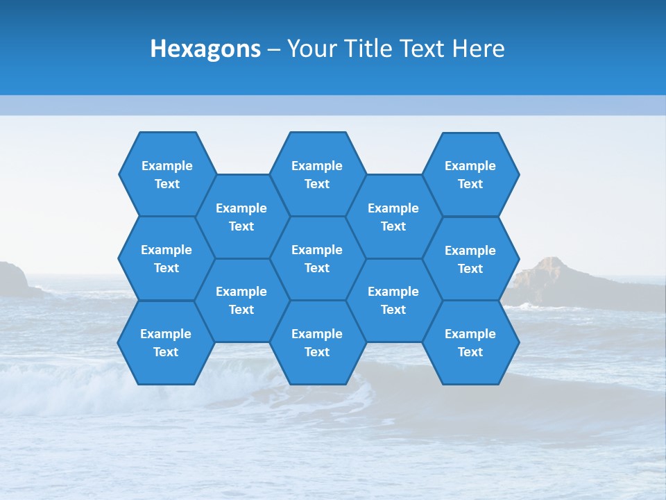 Big Waves On The Shore PowerPoint Template