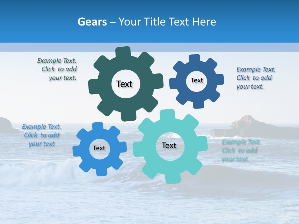 Big Waves On The Shore PowerPoint Template