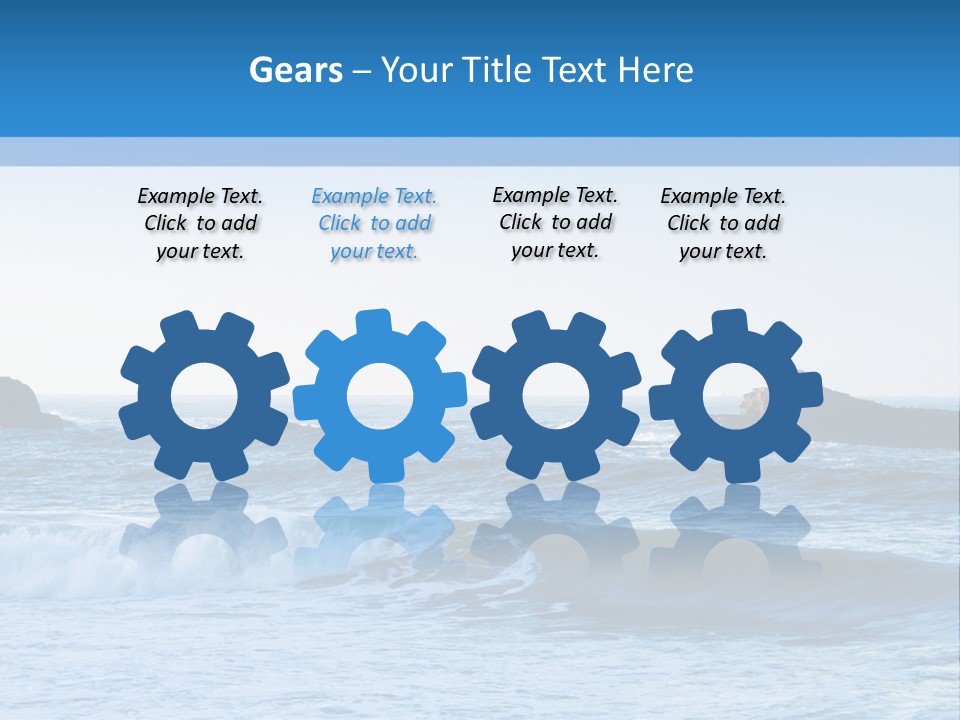 Big Waves On The Shore PowerPoint Template