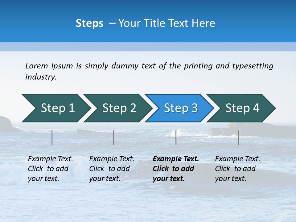 Big Waves On The Shore PowerPoint Template