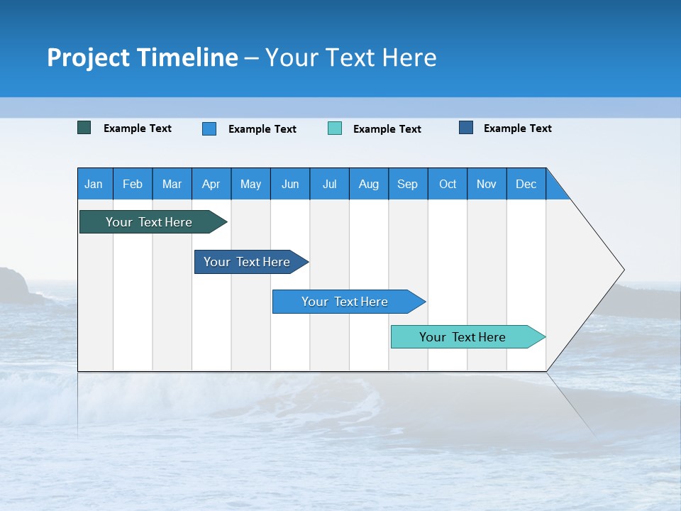 Big Waves On The Shore PowerPoint Template
