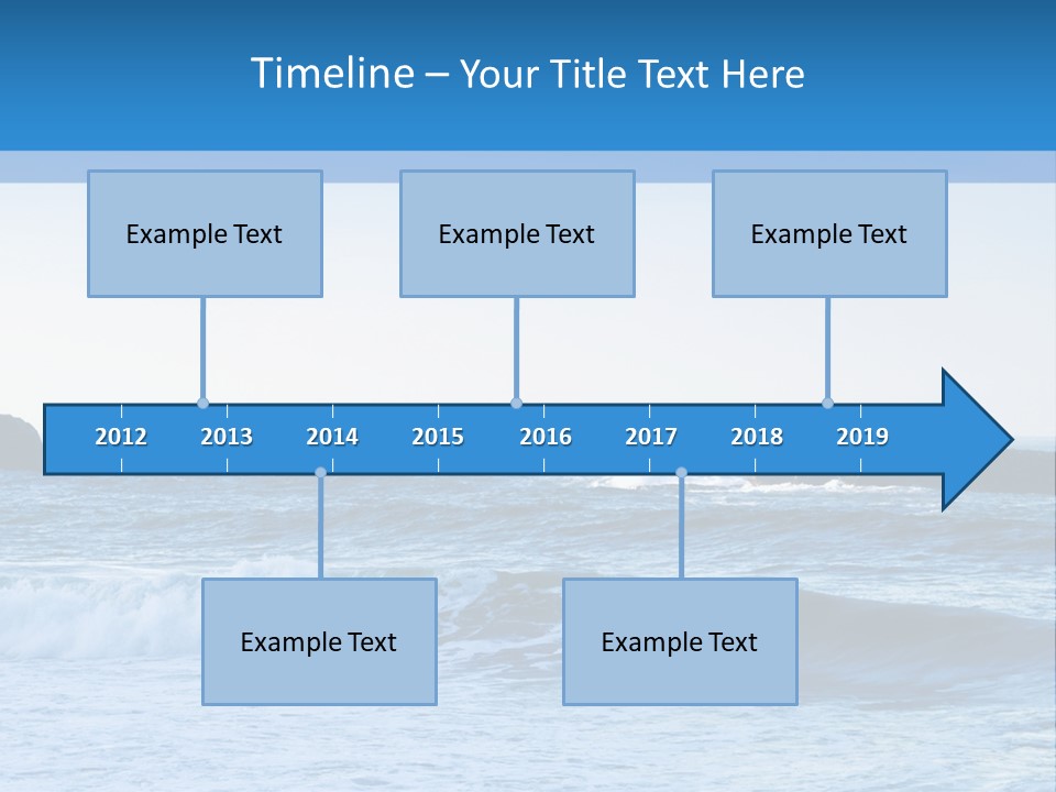 Big Waves On The Shore PowerPoint Template