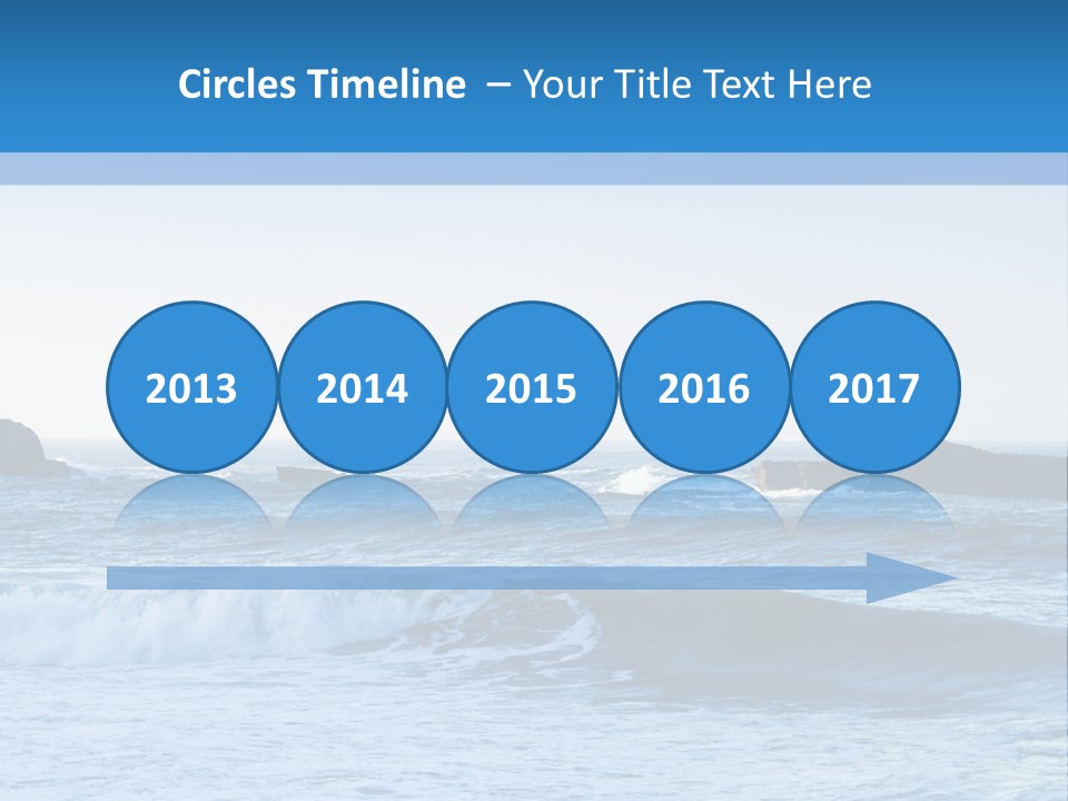 Big Waves On The Shore PowerPoint Template