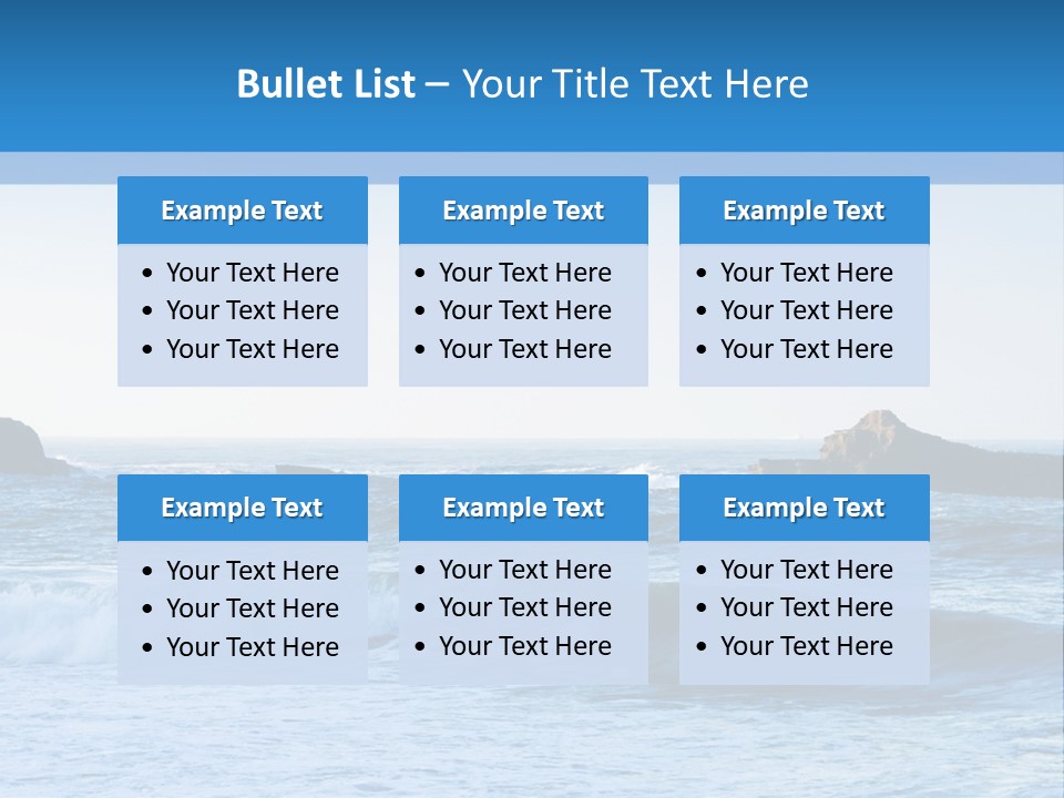 Big Waves On The Shore PowerPoint Template