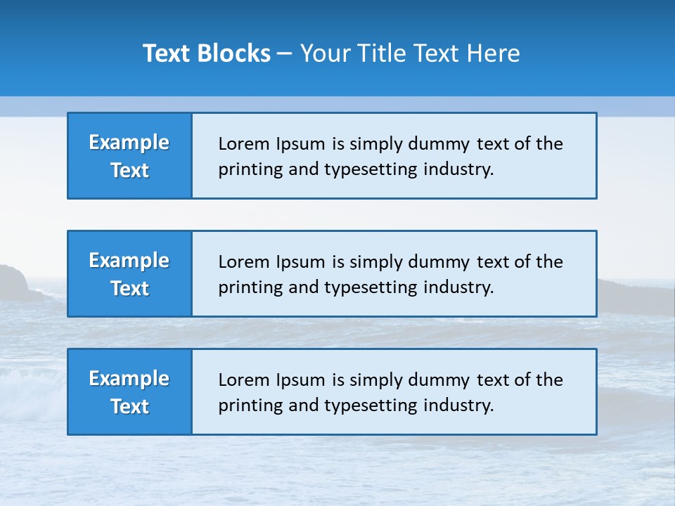 Big Waves On The Shore PowerPoint Template