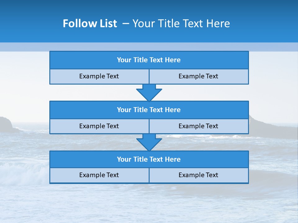 Big Waves On The Shore PowerPoint Template