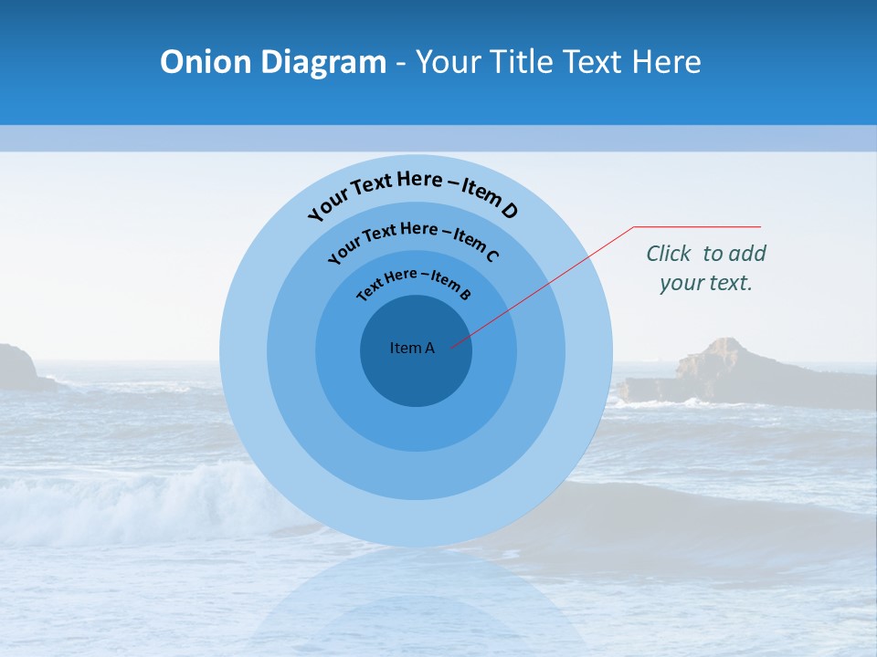 Big Waves On The Shore PowerPoint Template