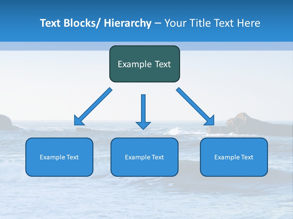 Big Waves On The Shore PowerPoint Template