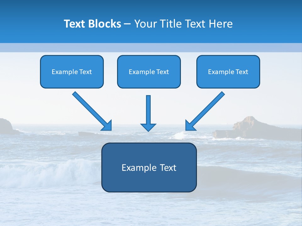 Big Waves On The Shore PowerPoint Template
