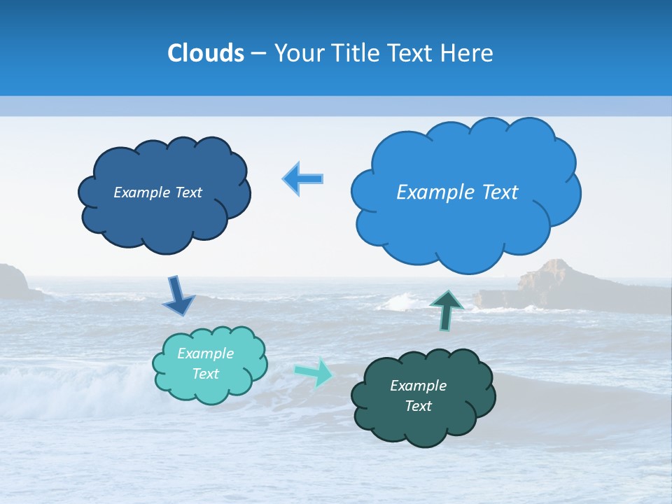 Big Waves On The Shore PowerPoint Template