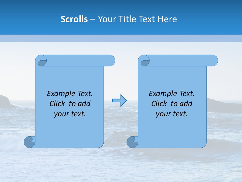 Big Waves On The Shore PowerPoint Template