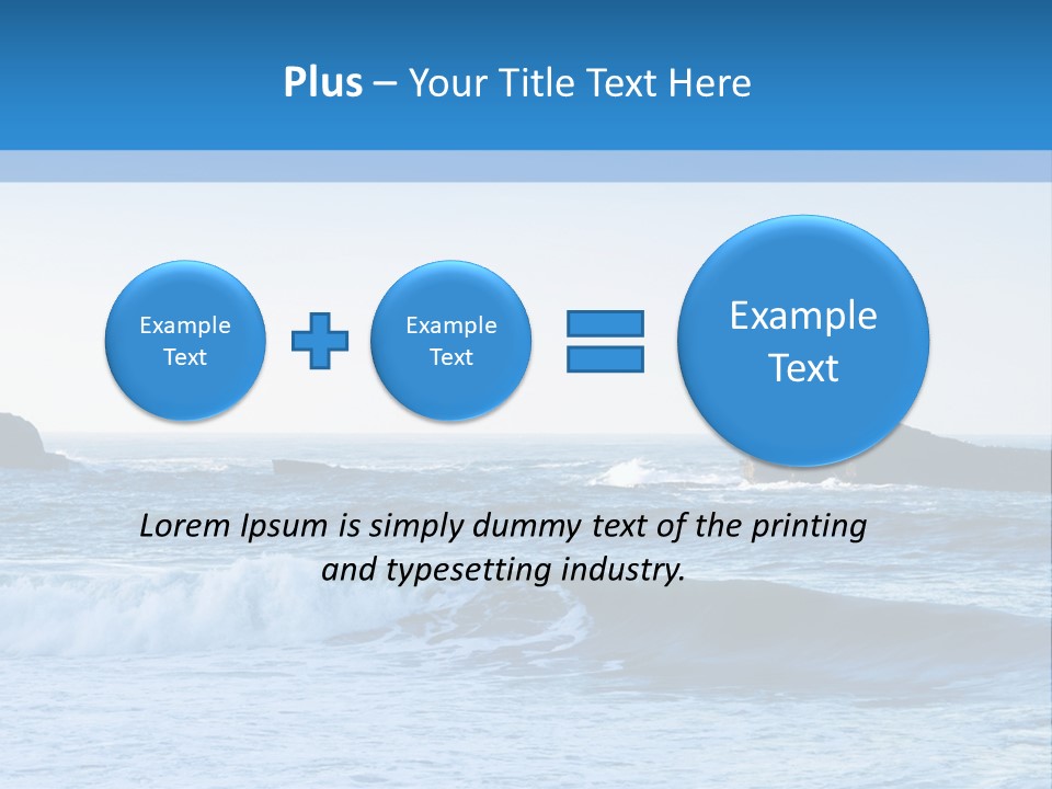 Big Waves On The Shore PowerPoint Template