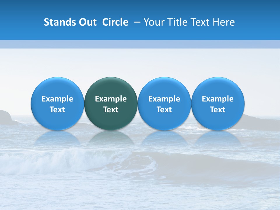 Big Waves On The Shore PowerPoint Template