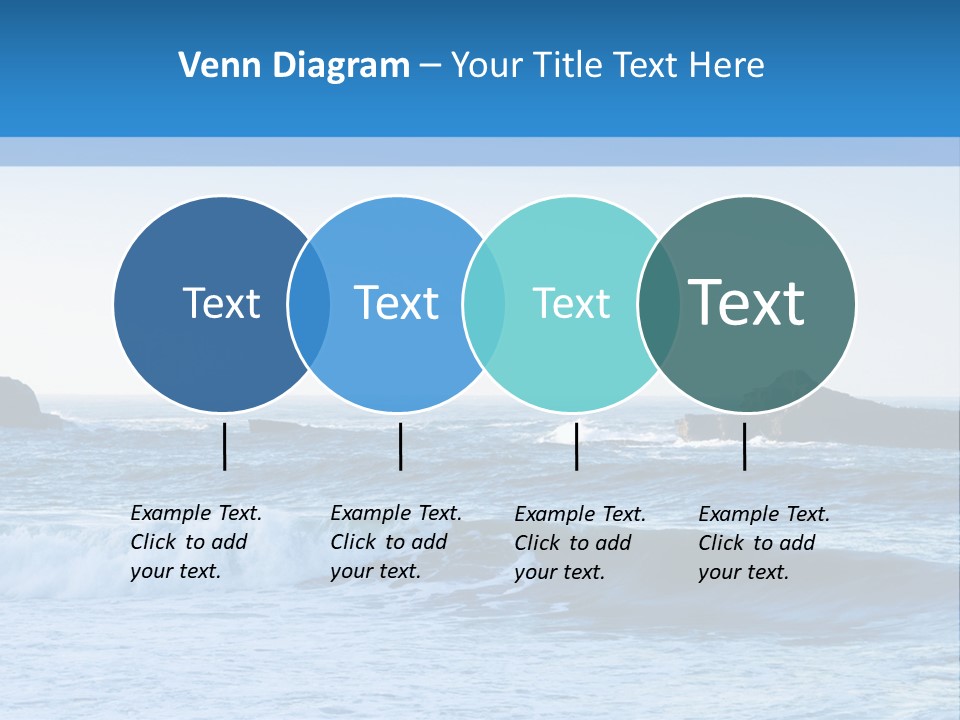 Big Waves On The Shore PowerPoint Template