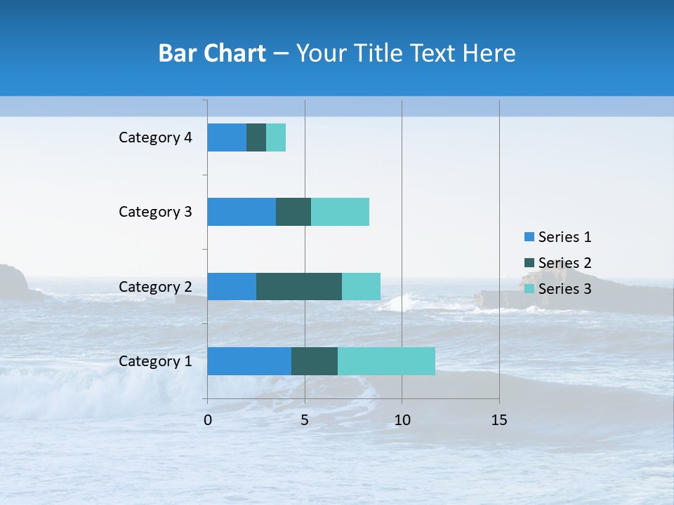 Big Waves On The Shore PowerPoint Template