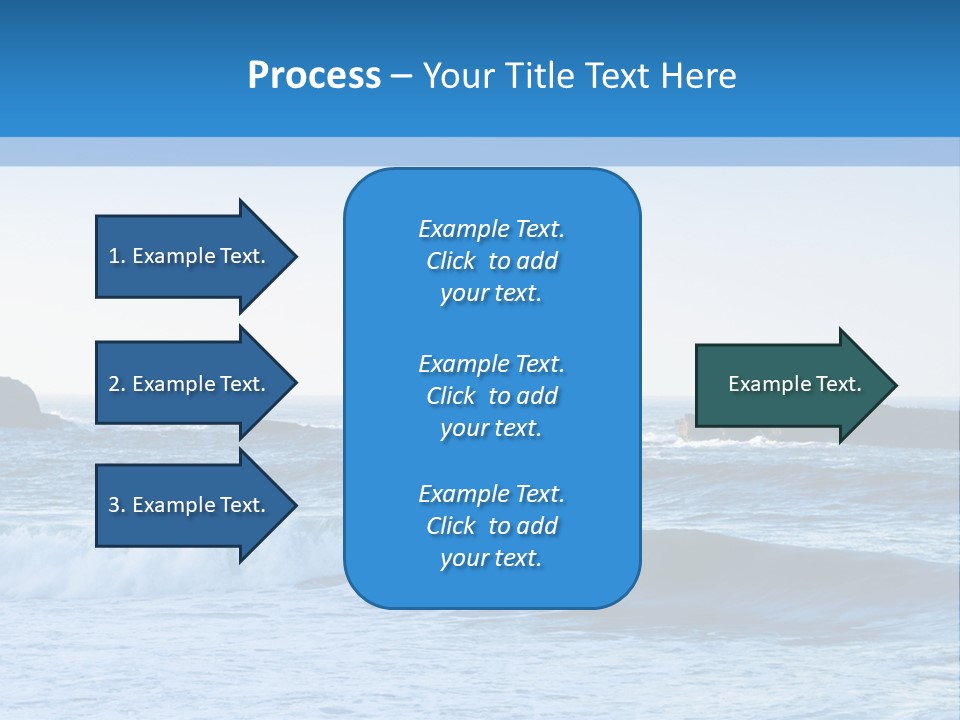 Big Waves On The Shore PowerPoint Template